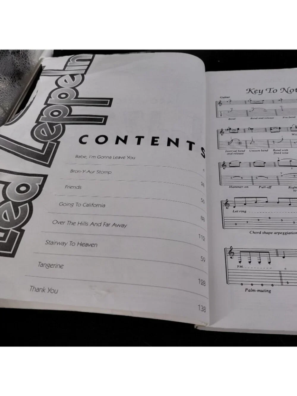 Vintage Led Zeppelin Acoustic Classics Vol1 Guitar Tab Songbook Warner Bros USA